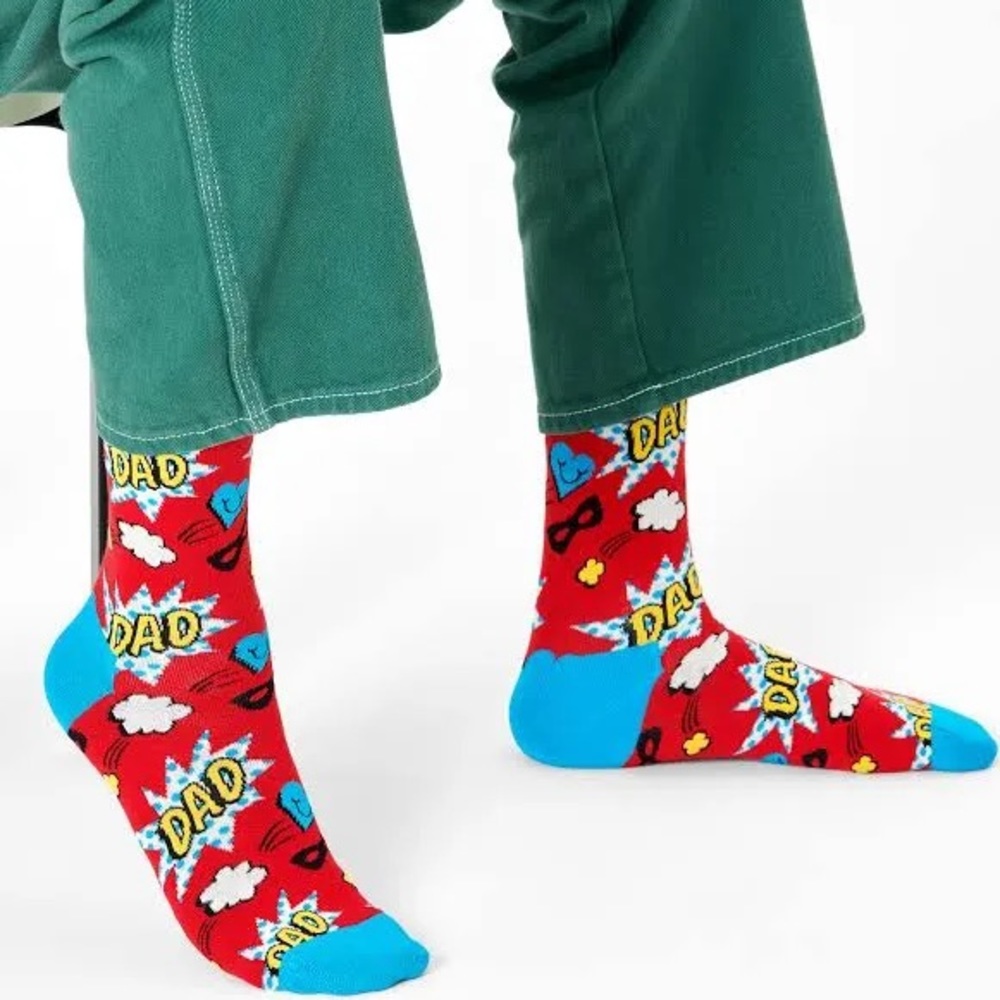 HAPPY SOCKS MENS COTTON DAD SOCKS OS NWT